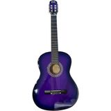 Segah Müzik SOLAK 4/4 BOY KLASİK GİTAR Mor Renk Öğrenci Gitarı Kılıf ve Pena Hediye ile