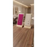 segalife 2 Li Dekoratif Ahşap Takı Organizer Stand Kolye Bileklik Aksesuar Düzenleyici(BORDO-KREM) Hediyelik