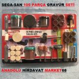 Segasan 105 Parça Gravür Seti Mini Taşlama Oyma Seti