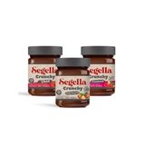 Segella 3x350 gr Çilekli Frambuazlı Doğal Meyve Parçacıklı ve Fındık Parçacıklı Kakaolu Fındık Kreması (3 adet)