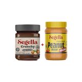 Segella Fındık Parçacıklı Kakaolu Fındık Kreması 350gr ve %100 Fıstık Ezmesi Original 350gr (2 Adet)