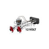 Seger 12V 2 Borulu Krom Kompresörlü Korna Fala Fala 15A-20A Akım 110/115DB 85KH012