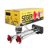 SEGER-85Kh Fala Fala Kompresörlü Korna 12V, Krom Borulu, Melodili
