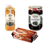 Seğmen Süzme Bingöl Çiçek Balı, Böğürtlen Reçeli ve Kakaolu Tahin Helvası (3'lü) - 1,5 kg