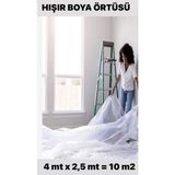 Segnan Boya Örtüsü 10M2 Şeffaf Ince Hışır Koruma Örtüsü - 1 Adet - Şeffaff