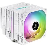 Segotep Fz6 Pro Beyaz Kule Tipi Işlemci Soğutucu 2 x 120 mm LGA 1700 ve AM5 Uyumlu RGB Aydınlatma