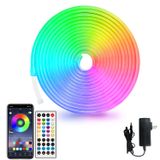 segrass 16 ft LED neon ışıklar uzaktan uygulama kontrolü IP65 su geçirmez esnek neon LED şerit ışıklar 12 V RGB LED neon halat ışıklar yatak odası oda dış mekan dekorasyonu için