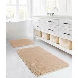 Segura Peluş Bej Kaydırmaz Taban 2'Li Banyo Paspası 60 X 100-50 X 60, Bej