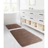 Segura Peluş Vizon Kaydırmaz Taban 2'li Banyo Paspası 60 x 100-50 x 60, Vizon - Çok Renkli