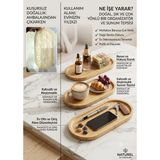 Segy Home Bambu Yağdanlık Altlığı & Sunumluk & Ikramlık Bambu - 24*12 cm - sade