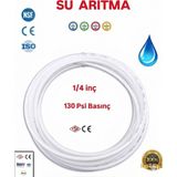 Segy Home Su Arıtma Cihazı Hortumu Beyaz 6 mm 1/4 Inç Tüm Arıtma Cihazlarına Uyumlu (5 Metre)