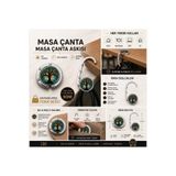segyhome Renkli Desenli Katlanabilir Mıknatıslı Cep Kancası / El Çantaları Için Tutucu / Masa El Çantası Askısı