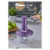 segyhome Solingen Bıçaklı Pratik Bas Kes El Rondosu - Paslanmaz Çelik Manuel Sebze Meyve Doğrayıcı Rondo (Kilit Mekanizmalı) 1500 Ml