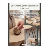 segyhome Taşınabilir Masa Kenarı Katlanır Çanta Askılığı - Desenli Çanta Tutucu Kanca / Masa Koruyucu