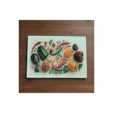 segyhome Temperli Cam Sebze & Meyve Doğrama Kesme Tahtası + Yedek Silikon Ayak - 25*35 cm