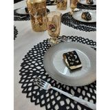 Sehara Amerikan Servis/suppla/masa Örtüsü - 4obcm - 12 Parça - 40 x 40 cm - Siyah