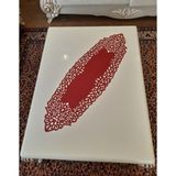 Sehara - Masa runnerı- 100x33cm- s.deri-4 Parça Kahve Sunumluğu hediyesi ile - Kırmızı - 33 x 100 cm