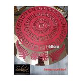 SEHARA ORTA SEHPA RUNNERI/1 ADET/60CM/YUVARLAK/SUNİ DERİ/KIRMIZI/4 KÜÇÜK PARÇA KAHVE SUNUMLUĞU HEDİYE