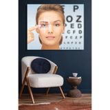 Şehber Kare Kanvas Duvar Tablosu Tekli Göz Doktoru Görme Testi Optometri Göz Sağlığı Gözlük Odak İş