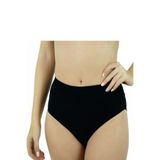 Seher 12'li Paket Büyük Beden Ribana Kadın Bato Külotu, Siyah, 2XL