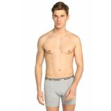Seher 2 Adet Gri Renk Likralı Boxer Gri S