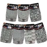 Seher 4 Adet Seher Yıldızı Desenli Boxer / Külot Erkek - M - Çok Renkli