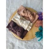 Seher Bebe Butik Kız Bebek & Çocuk Ribana Bandana 3'lü Set - Sütlü Kahve - Krem - Kahverengi
