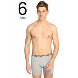 Seher ELF568S0060CCM6 Gri 6 lı Paket likralı Erkek Boxer