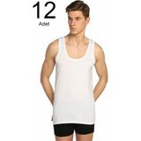 Seher Erkek Beyaz 12'li Paket Klasik Penye Atlet ELF568S0001CCM12 - 2XL