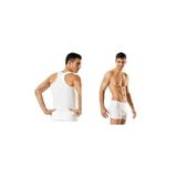 Seher Erkek Beyaz 5'li Paket Pamuklu Ribana Sporcu Atleti & Erkek Beyaz Elastan Likralı Boxer 5'li Paket SEHERSPORCUKAMBUR5