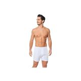 Seher Erkek Beyaz Pamuklu Paçalı Boxer, XL Beden, 12'li Paket