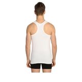 Seher Erkek Beyaz Ribana Spor Atlet, 3'lü Set, XL Beden