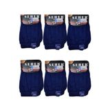 Seher Erkek Boxer, 6'lı Paket, Düğmeli Penye Rahat Kesim, Lacivert, 2XL
