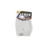 Seher Erkek Boxer, Penye Kumaş, Gri, S Beden, 12 Adet