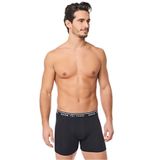 Seher Erkek Boxer, Siyah, Likralı Pamuklu, 6'lı Paket, M Beden