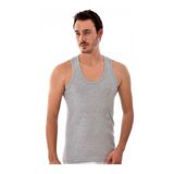 Seher Erkek Gri Askılı Ribana Spor Atlet, 6'lı Set, XL Beden