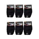 Seher Erkek Penye Boxer, 6'li Paket, Siyah, L Beden