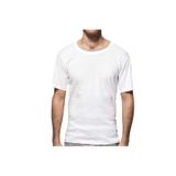 Seher Erkek Sıfır Yaka T-Shirt,%100 Pamuk, Beyaz, Beden 6
