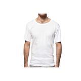 Seher Erkek Sıfır Yaka T-Shirt,%100 Pamuk, Slim Fit, Beyaz, Beden 5