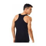 Seher Erkek Siyah Spor Atlet,%100 Pamuk, Regular Kalıp, S Beden