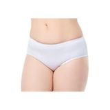 Seher Kadın Ribana Bato Külot,%100 Pamuklu, Büyük Beden, Beyaz, 2XL, 12'li Set