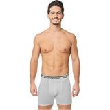 Seher Yıldız 6'lı Paket Erkek Likralı Elastan Boxer Külot Gri