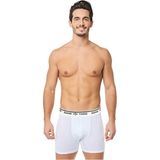 Seher Yıldız 6'lı Paket ı Erkek Likralı Elastan Boxer Külot Beyaz