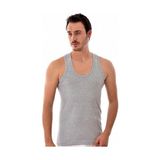 Seher Yıldızı Erkek Askılı Klasik Renkli Atlet - 6 Adet - 2XL - Gri