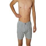Seher Yıldızı Erkek Penye Desenli Boxer 3 Adet - 2XL - Beyaz