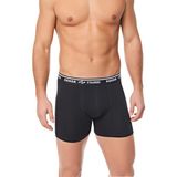 Seher Yıldızı Erkek Siyah 6'lı Paket Likralı Pamuk Düz Renk Boxer - 2XL