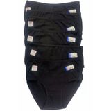 Seher Yıldızı Kadın Ribana Bato Külot 028 - 12 Adet - Siyah - 2XL