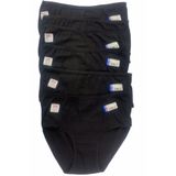 Seher Yıldızı Kadın Ribana Bato Külot, 6 Adet, Siyah, 2XL