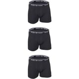 Seher Yıldızı Likralı Erkek Boxer 0060 3 Lü | Siyah - 2XL