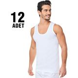 Seher Yıldızı Seher Beyaz Erkek Penye Atlet 12'li - 7